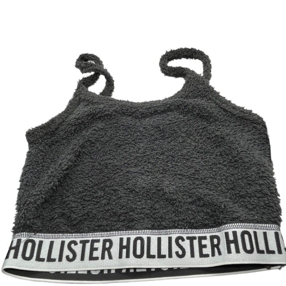 Hollister Sleep Bra Cropped Fleece Gray Sleep Tank Top Women's Size XS New Gift